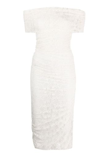 Philosophy Di Lorenzo Serafini floral-lace off-shoulder midi dress - Bianco