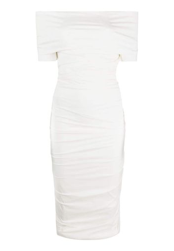 Philosophy Di Lorenzo Serafini gathered-detail midi dress - Bianco