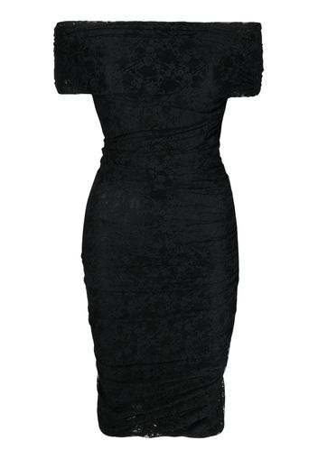 Philosophy Di Lorenzo Serafini floral-lace off-shoulder midi dress - Nero