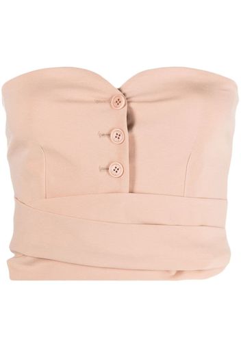 Philosophy Di Lorenzo Serafini bustier stretch-cotton crop top - Rosa