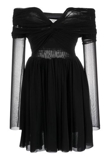 Philosophy Di Lorenzo Serafini long-sleeve mesh minidress - Nero