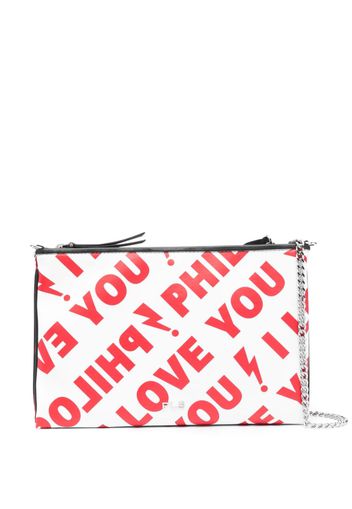 Philosophy Di Lorenzo Serafini Borsa a tracolla I Love You in pelle - Rosso