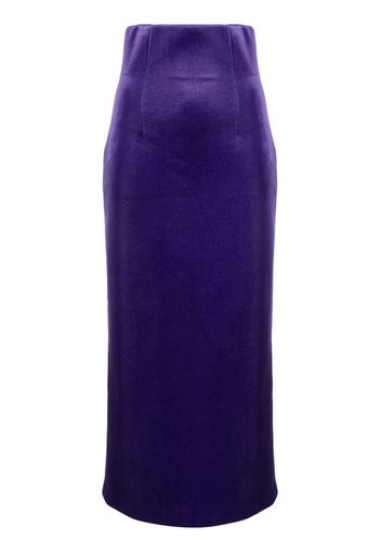 Philosophy Di Lorenzo Serafini velvet midi pencil skirt - Viola