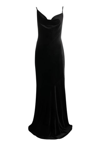 Philosophy Di Lorenzo Serafini cowl-neck velvet long dress - Nero