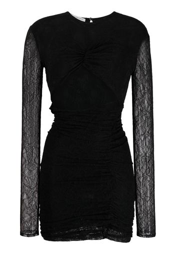 Philosophy Di Lorenzo Serafini Chantilly-lace ruched minidress - Nero