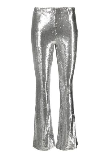 Philosophy Di Lorenzo Serafini high-waisted flared sequinned trousers - Argento