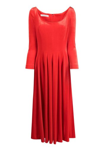 Philosophy Di Lorenzo Serafini long-sleeve velvet midi dress - Rosso