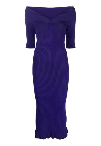 Philosophy Di Lorenzo Serafini off-shoulder knitted midi dress - Viola