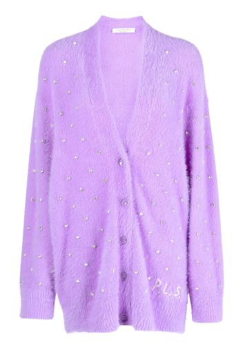 Philosophy Di Lorenzo Serafini crystal-embellished button-up cardigan - Viola