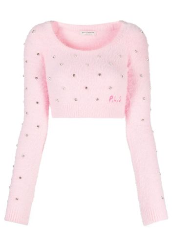 Philosophy Di Lorenzo Serafini crystal-embellished cropped jumper - Rosa