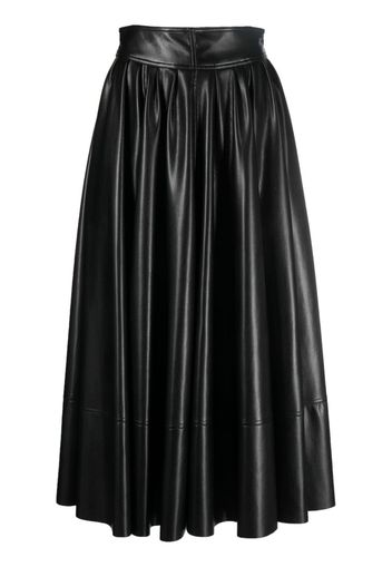 Philosophy Di Lorenzo Serafini coated-finish flared skirt - Nero