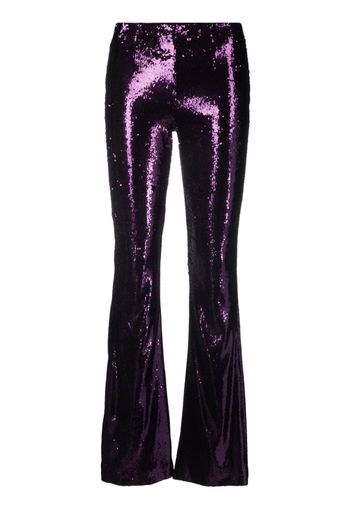 Philosophy Di Lorenzo Serafini flared sequin-embellished trousers - Viola