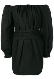 pleated-panel dress - Nero