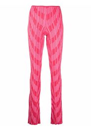 Philosophy Di Lorenzo Serafini intarsia-knit flared trousers - Rosa