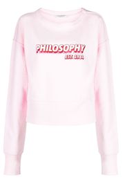 Philosophy Di Lorenzo Serafini logo-print cotton sweatshirt - Rosa