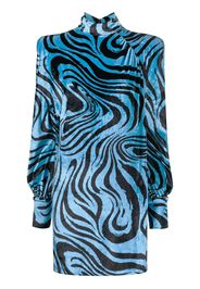 Philosophy Di Lorenzo Serafini abstract-print velvet dress - Blu