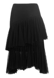 Philosophy Di Lorenzo Serafini tiered asymmetric midi skirt - Nero