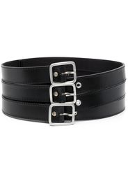 Philosophy Di Lorenzo Serafini triple-band leather belt - Nero