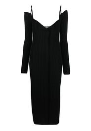 Philosophy Di Lorenzo Serafini ribbed-knit V-neck dress - Nero