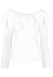 Philosophy Di Lorenzo Serafini off shoulder frilled silk blouse - Bianco