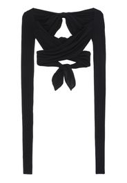 Philosophy Di Lorenzo Serafini bow-fastening cropped top - Nero