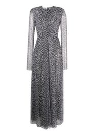 Philosophy Di Lorenzo Serafini animal-print tulle long dress - Bianco