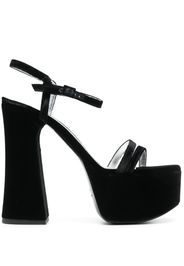 Philosophy Di Lorenzo Serafini 140mm velvet-finish sandals - Nero