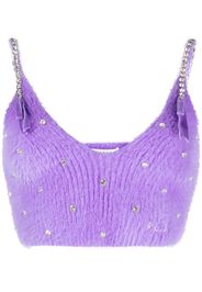 Philosophy Di Lorenzo Serafini crystal-embellished cropped top - Viola