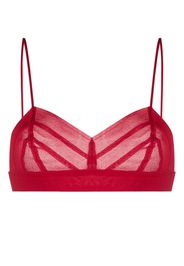 Philosophy Di Lorenzo Serafini semi-sheered panelled bra - Rosso