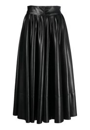 Philosophy Di Lorenzo Serafini coated-finish flared skirt - Nero