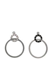 18kt white gold diamond pre-owned Possession hoop earrings