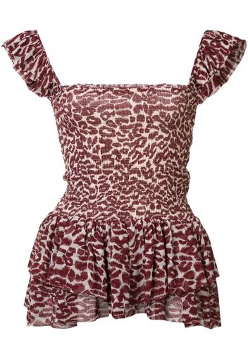 Top con stampa leopardata