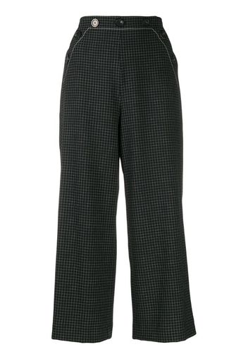 Pantaloni crop a quadri