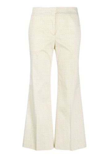 flared cropped trousers