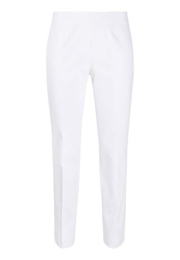 cropped pleated waist trousers