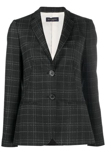 checked fitted blazer