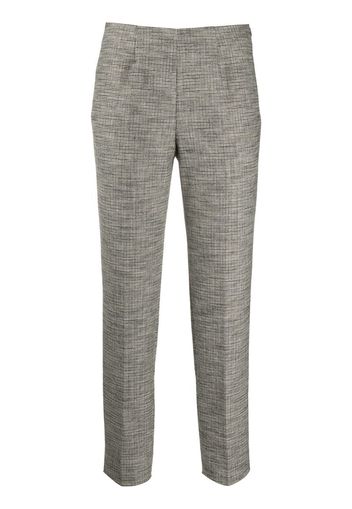 mid-rise cropped houndstooth trousers