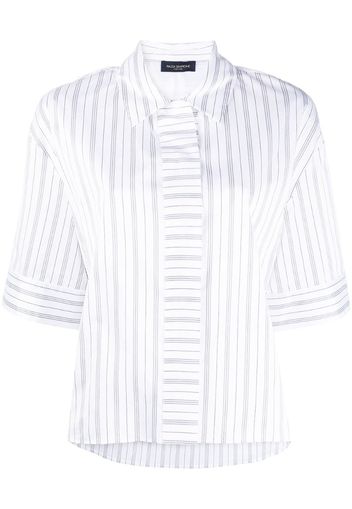 stripe-print short-sleeved shirt