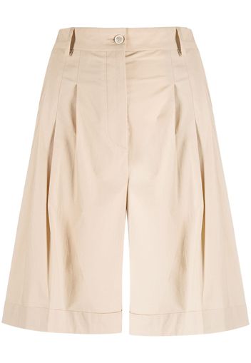 Piazza Sempione high-waisted knee-length shorts - Toni neutri