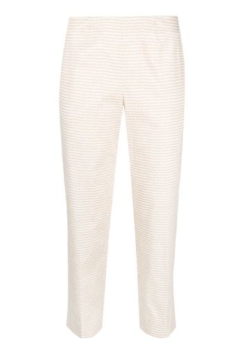 Piazza Sempione zig-zag print cropped trousers - Toni neutri