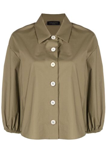 Piazza Sempione puff-sleeve cropped shirt - Toni neutri