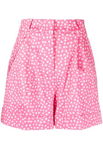 Piazza Sempione graphic-print high-waisted tailored shorts - Rosa