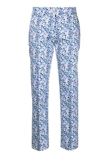 Piazza Sempione slim-cut graphic-print trousers - Bianco