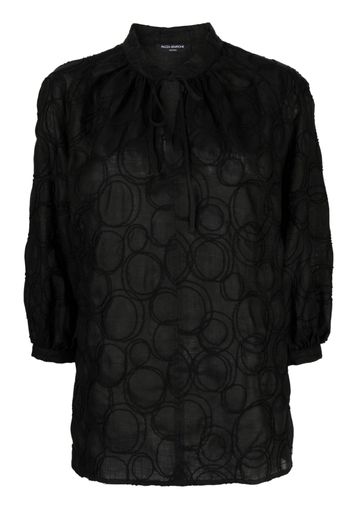 Piazza Sempione all-over embroidered blouse - Nero