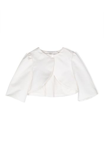 Piccola Ludo bow detailing long-sleeved jacket - Bianco