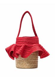 Piccola Ludo flared bucket bag - Rosso