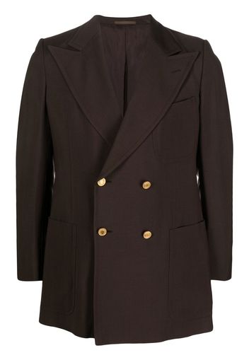 Pierre Cardin Pre-Owned 1960s peak lapels double-breasted blazer - Marrone