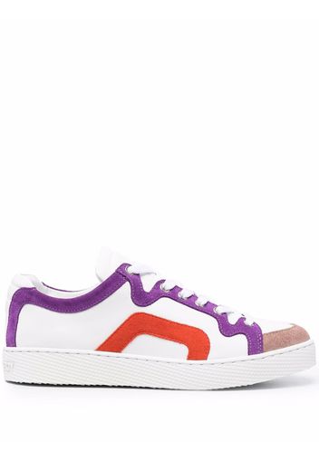 Pierre Hardy colour-block lace-up sneakers - Bianco