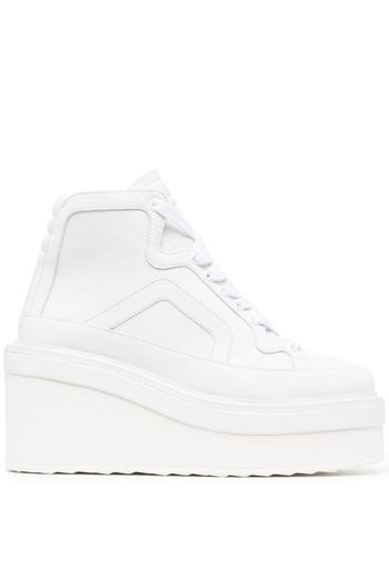 Pierre Hardy wedge flatform high-top sneakers - Bianco