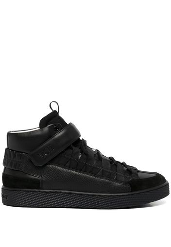 Pierre Hardy Sneakers alte in pelle - Nero